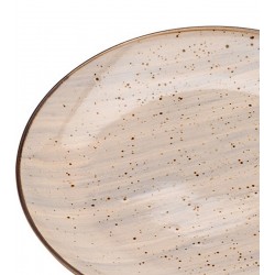 Prato 18,5cm Avulso Sobremesa De Porcelana Watercolor Cinza